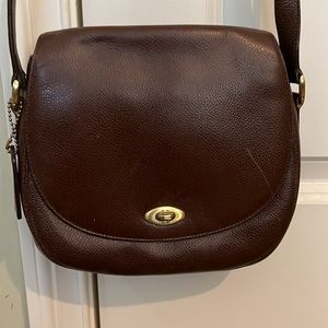 Vintage Brown Leather Coach Purse